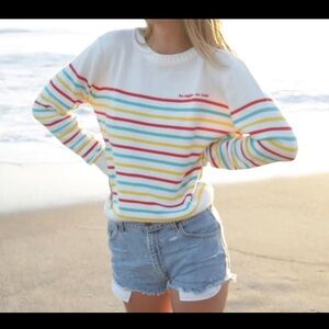 RARE “No diggity” Saturday Morning Pancakes Retro 90’s Cream Knit Sweater